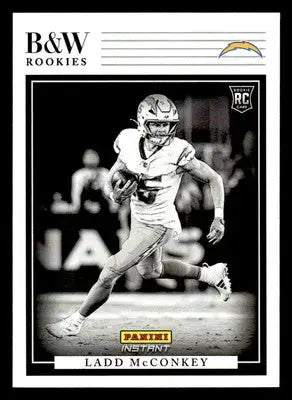2024 Panini Instant NFL Black & White Rookies #BWR-16 Ladd McConkey - Football Card Single