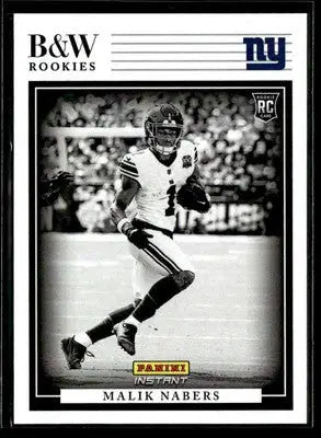 2024 Panini Instant NFL Black & White Rookies #BWR-18 Malik Nabers - Football Card Single