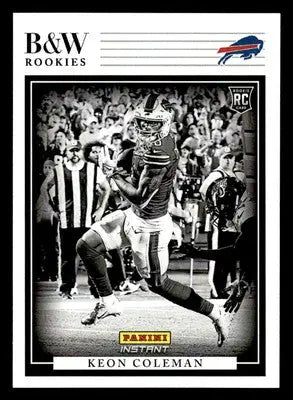 2024 Panini Instant NFL Black & White Rookies #BWR-21 Keon Coleman - Football Card Single