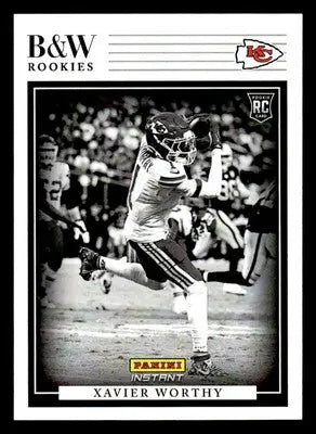 2024 Panini Instant NFL Black & White Rookies #BWR-23 Xavier Worthy - Football Card Single