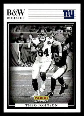 2024 Panini Instant NFL Black & White Rookies #BWR-26 Theo Johnson - Football Card Single