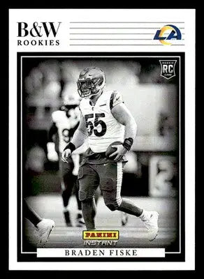 2024 Panini Instant NFL Black & White Rookies #BWR-33 Braden Fiske
