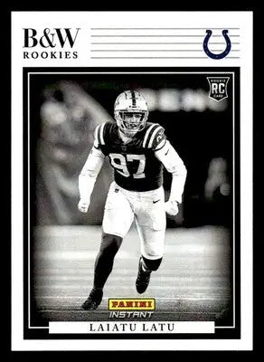2024 Panini Instant NFL Black & White Rookies #BWR-35 Laiatu Latu RC Colts - Football Card Single