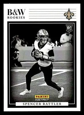 2024 Panini Instant NFL Black & White Rookies #BWR-5 Spencer Rattler - Football Card Single