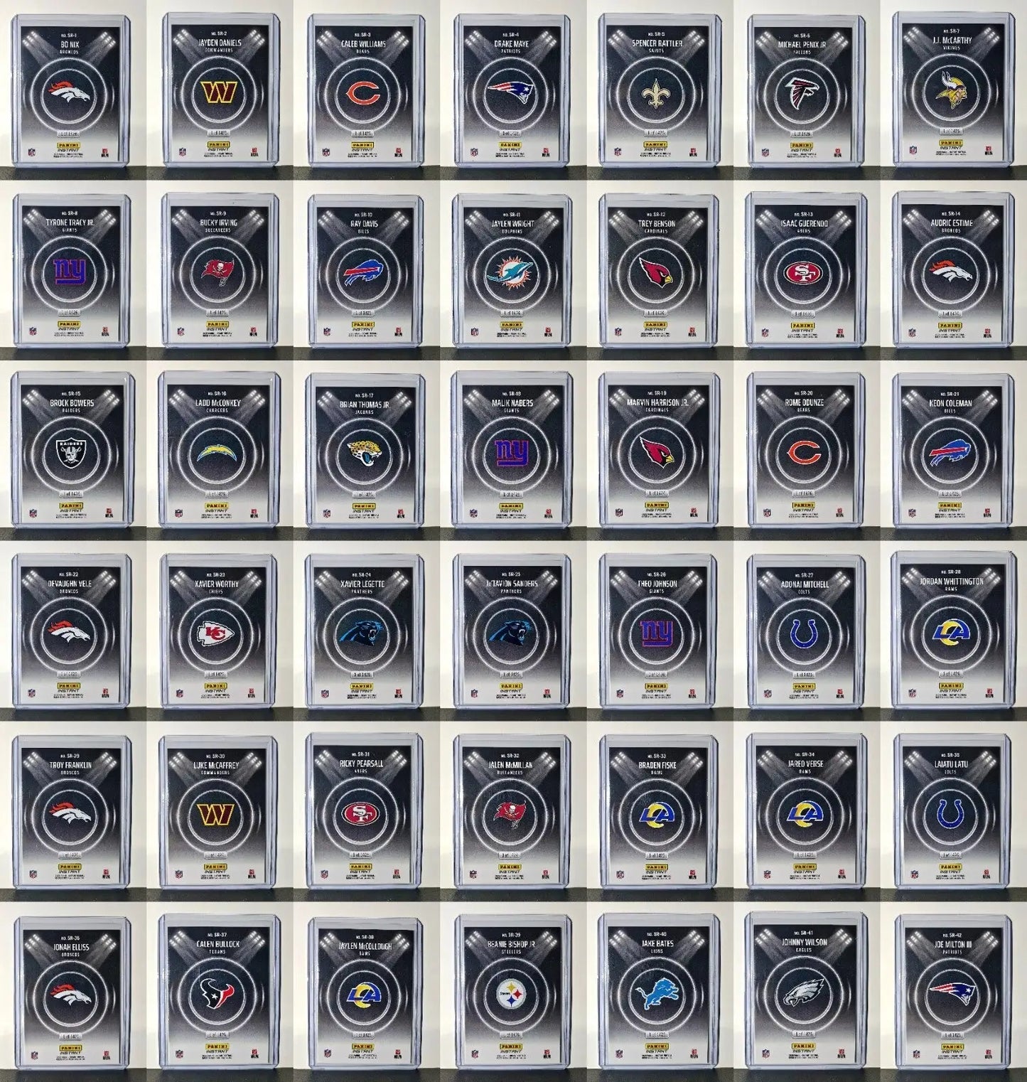 2024 Panini Instant NFL Spotlight Rookies Complete 42 Card Football Set 1/1426