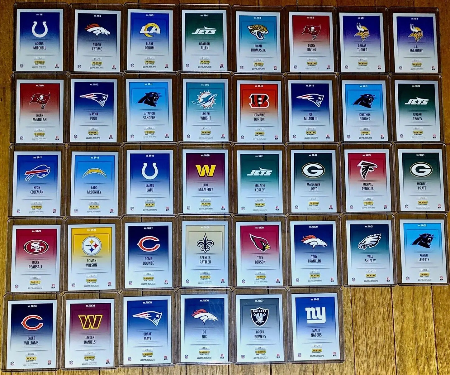 2024 Panini Instant NFL Studio Rookies Complete 38 Card Football Set - Football Card Single