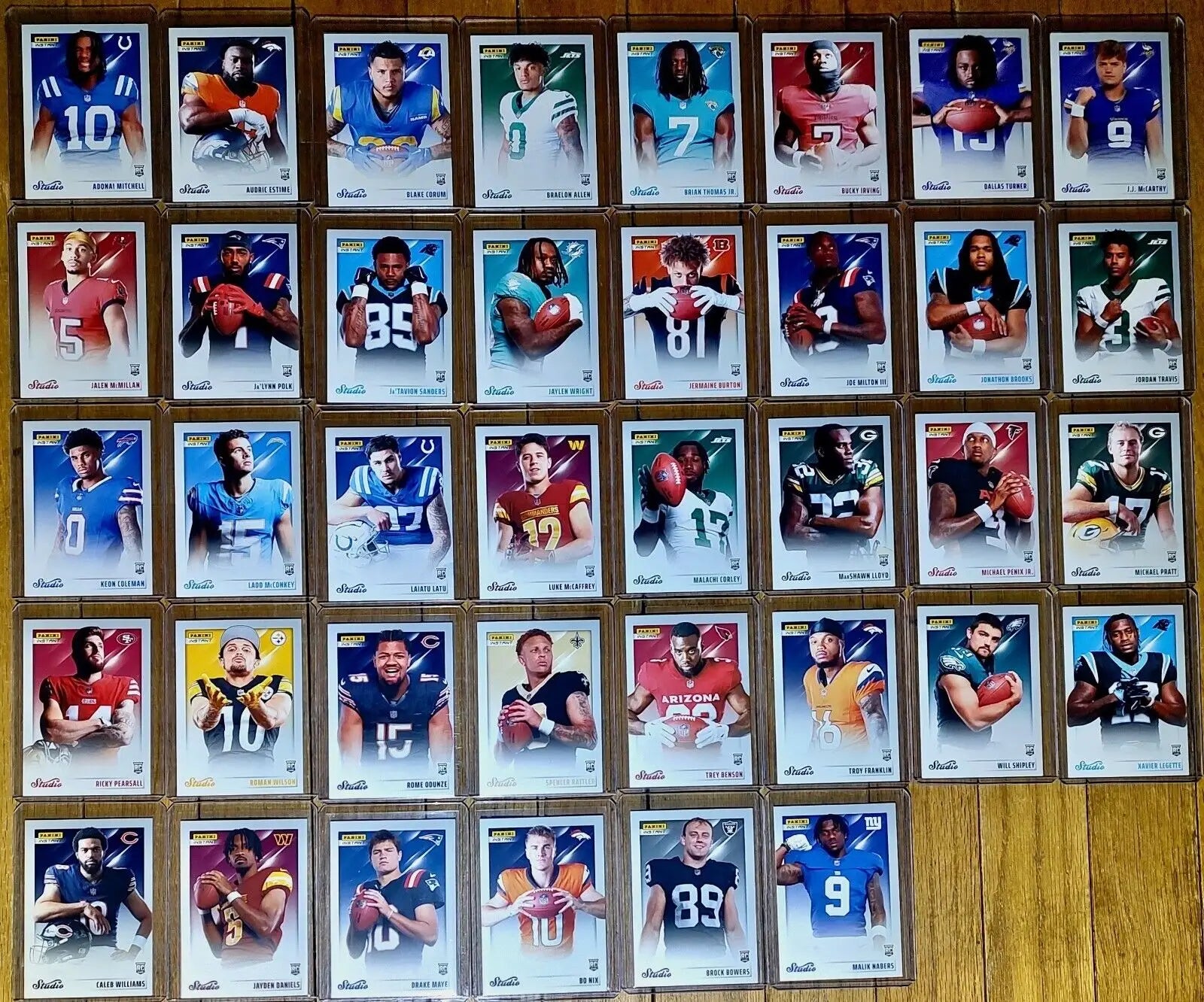 2024 Panini Instant NFL Studio Rookies Complete 38 Card Football Set - Football Card Single