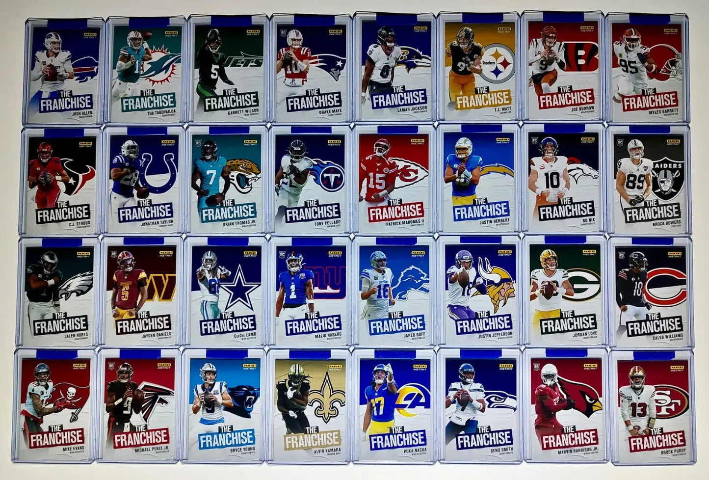 2024 Panini Instant NFL The Franchise Complete 32 Card Football Set 1 of 319 - Football Card Single