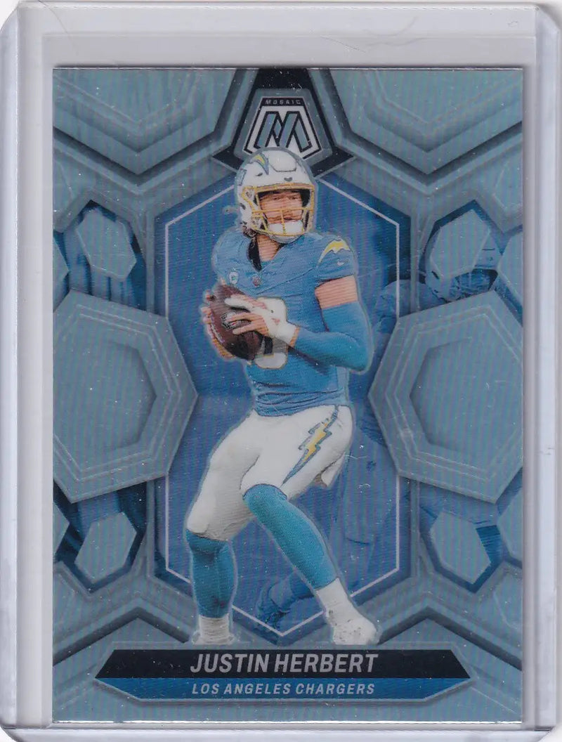 2024 Panini Mosaic #120 Justin Herbert - Los Angeles Chargers - Football Card Single