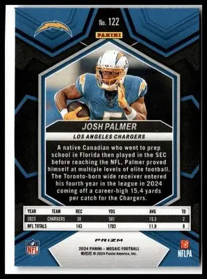 2024 Panini Mosaic #122 Josh Palmer Silver - Football Card Single