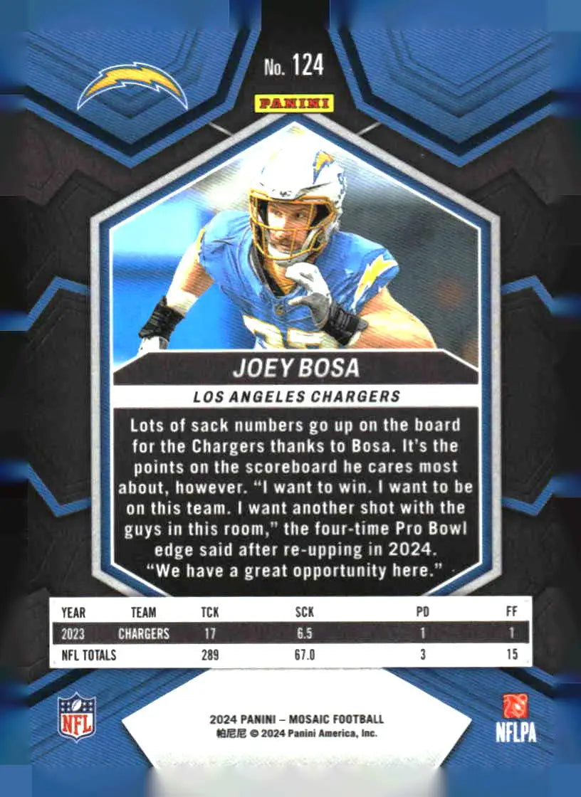 2024 Panini Mosaic #124 Joey Bosa - Football Card Single