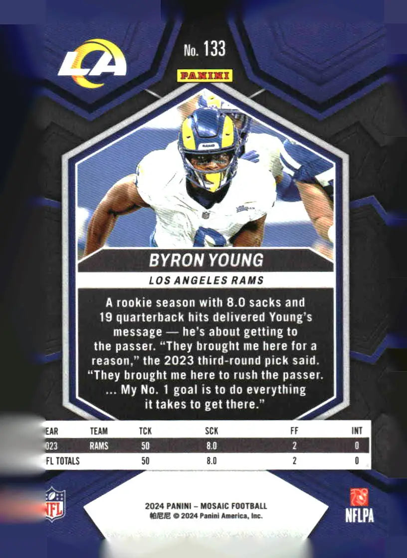 2024 Panini Mosaic #133 Byron Young - Football Card Single