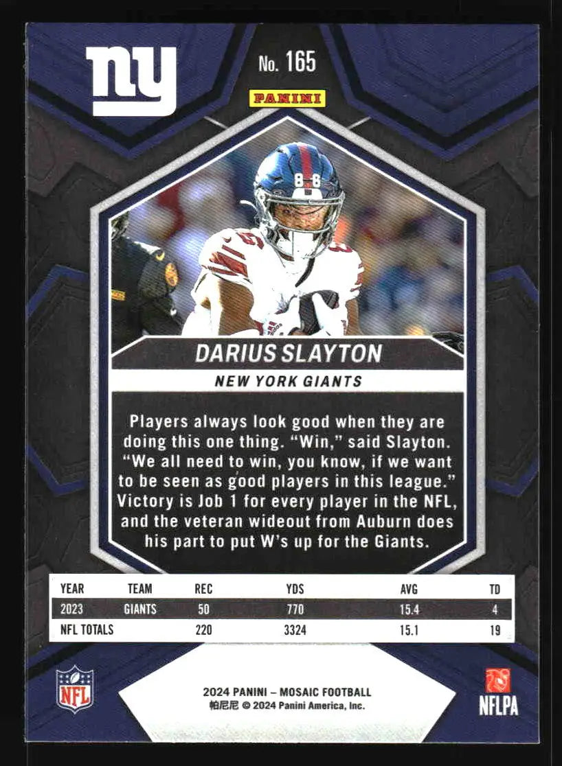 2024 Panini Mosaic #165 Darius Slayton - Football Card Single