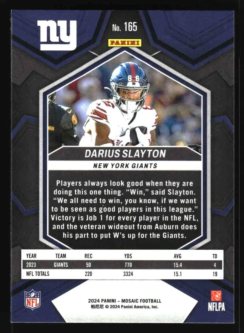 2024 Panini Mosaic #165 Darius Slayton - Football Card Single