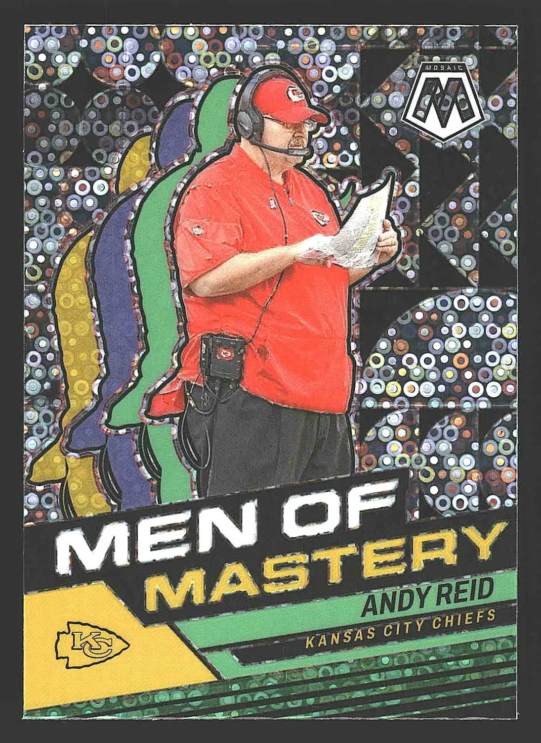 2024 Panini Mosaic #18 Andy Reid Men of Mastery No Huddle Silver - Football Card Single