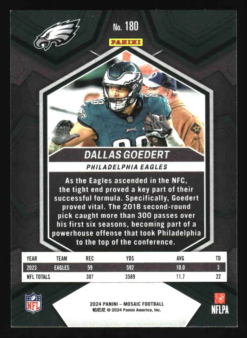 2024 Panini Mosaic #180 Dallas Goedert - Football Card Single