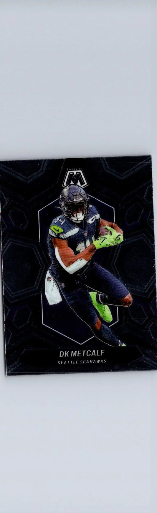 Football trading card featuring DK Metcalf of the Seattle Seahawks from Panini Mosaic 2024