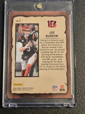 2024 Panini Mosaic #2 Joe Burrow Notoriety - Football Card Single
