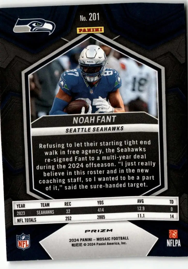 2024 Panini Mosaic #201 Noah Fant - Football Card Single