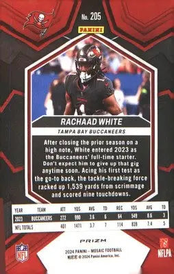 2024 Panini Mosaic Mosaic #205 Rachaad White - Football Card Single
