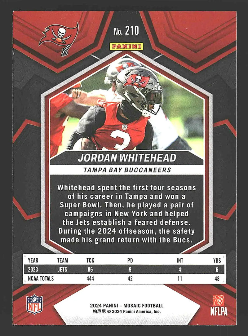 2024 Panini Mosaic #210 Jordan Whitehead - Football Card Single