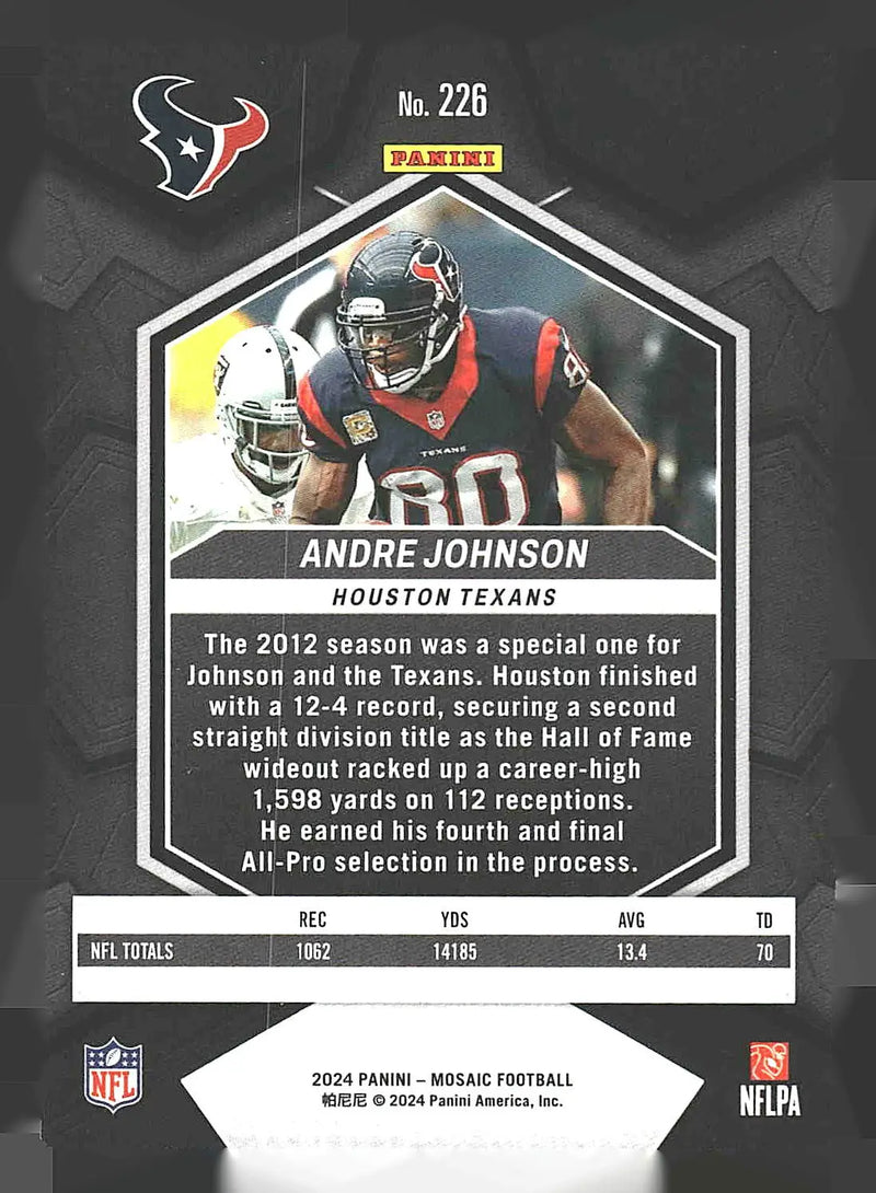 2024 Panini Mosaic #226 Andre Johnson - Football Card Single