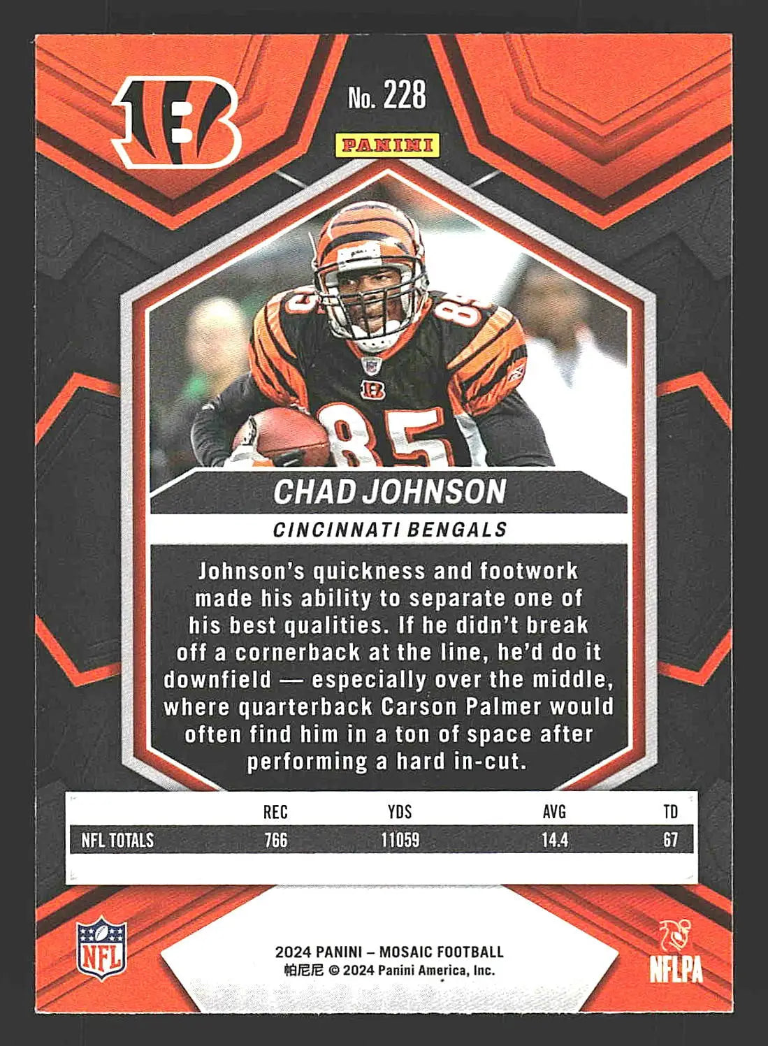 2024 Panini Mosaic #228 Chad Johnson - Football Card Single