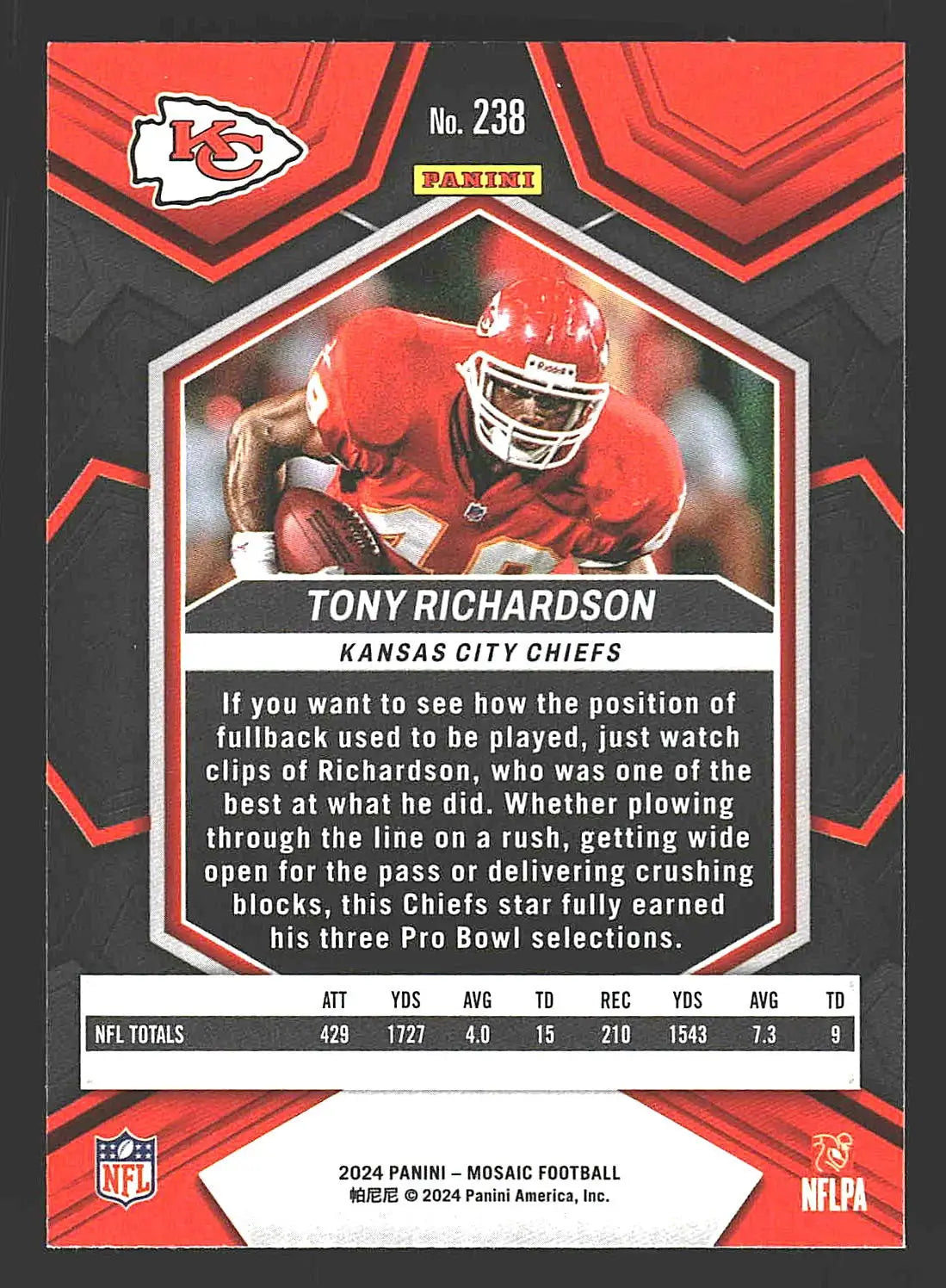 2024 Panini Mosaic #238 Tony Richardson - Football Card Single