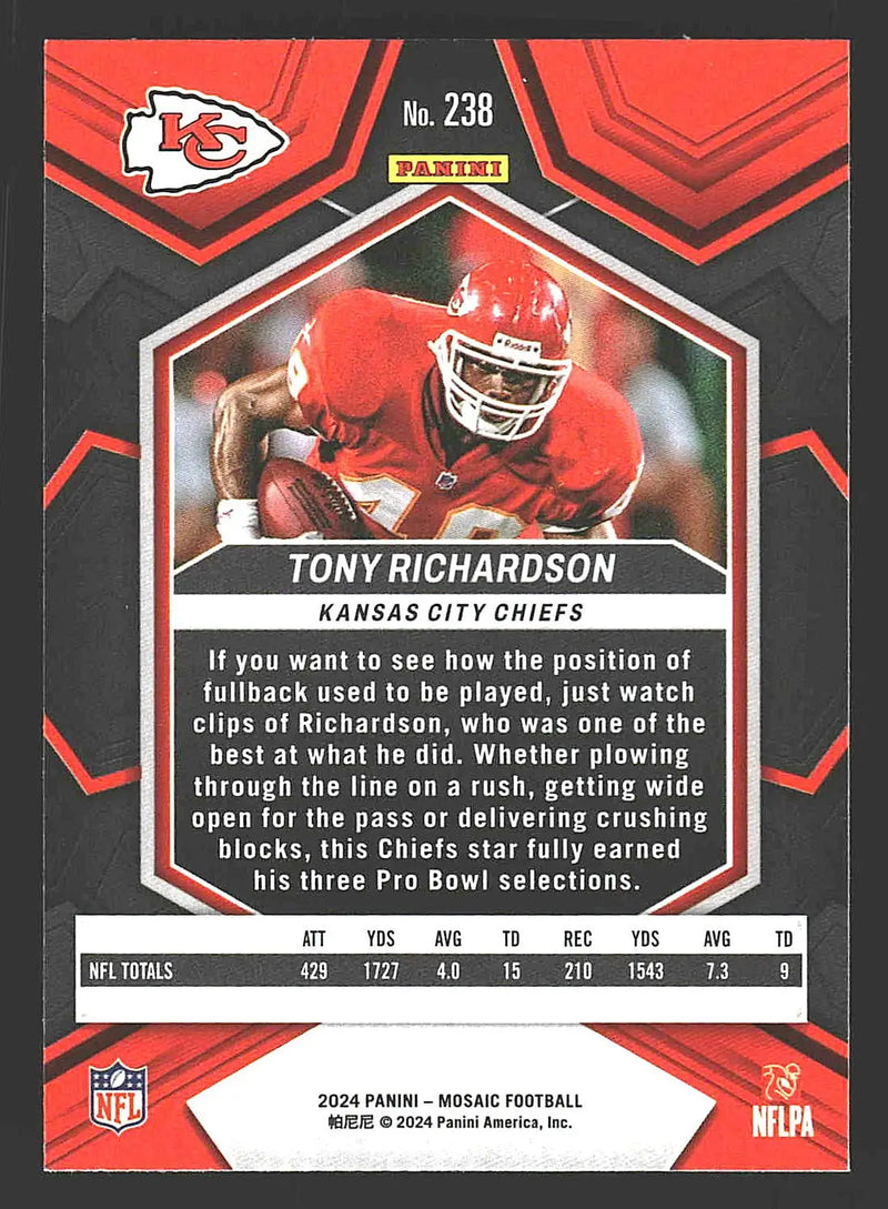 2024 Panini Mosaic #238 Tony Richardson - Football Card Single