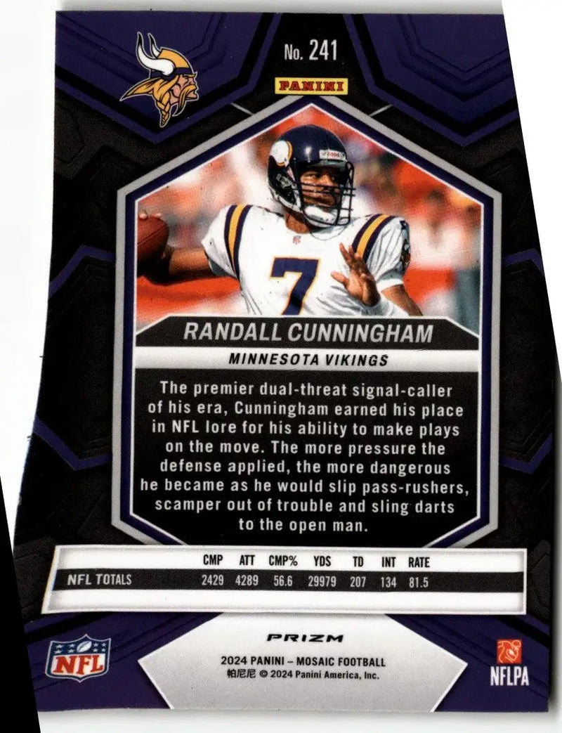 2024 Panini Mosaic #241 Randall Cunningham Mosaic Reactive Yellow - Football Card Single