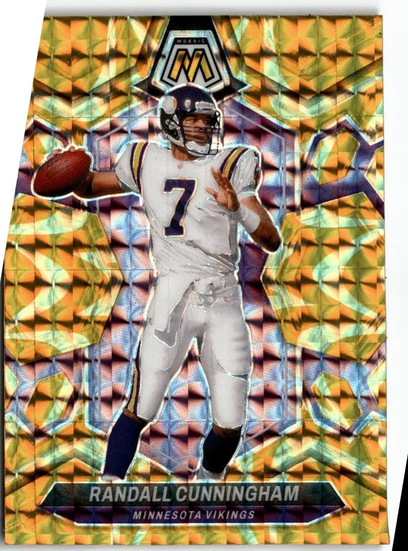 2024 Panini Mosaic #241 Randall Cunningham Mosaic Reactive Yellow - Football Card Single