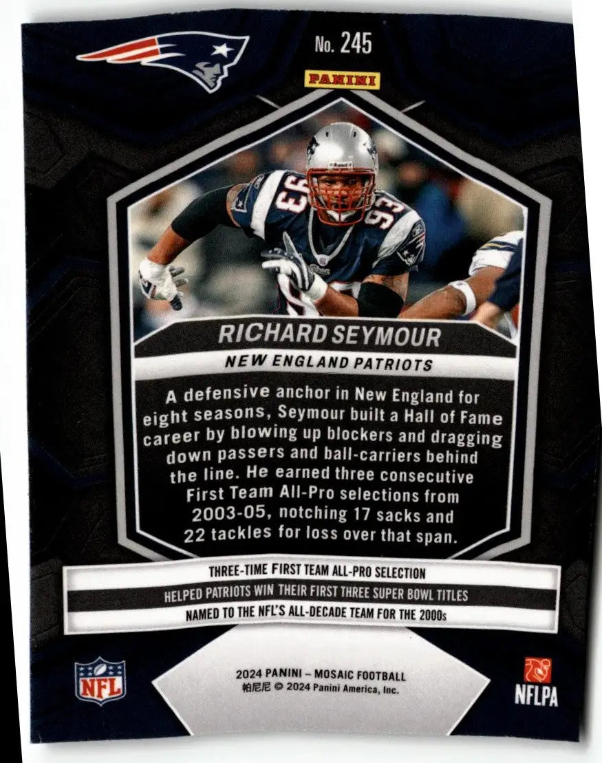 2024 Panini Mosaic #245 Richard Seymour - Football Card Single