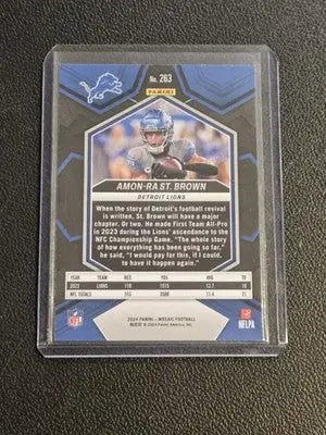 2024 Panini Mosaic #263 Amon-Ra St. Brown - Football Card Single