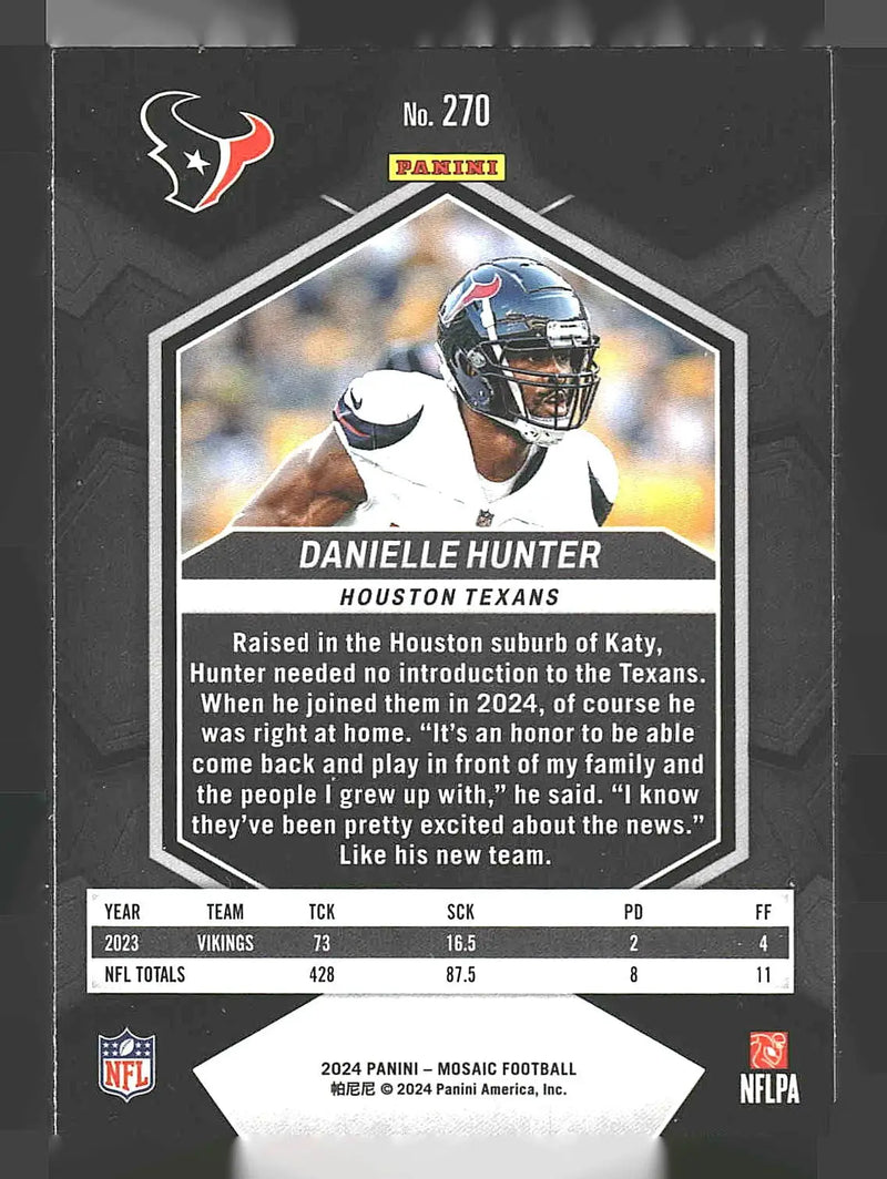 2024 Panini Mosaic #270 Danielle Hunter - Football Card Single