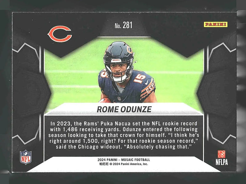2024 Panini Mosaic #281 Rome Odunze - Football Card Single