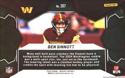 2024 Panini Mosaic #287 Ben Sinnott - Football Card Single