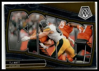 2024 Panini Mosaic #3 T.J. Watt Bang! Mosaic - Football Card Single