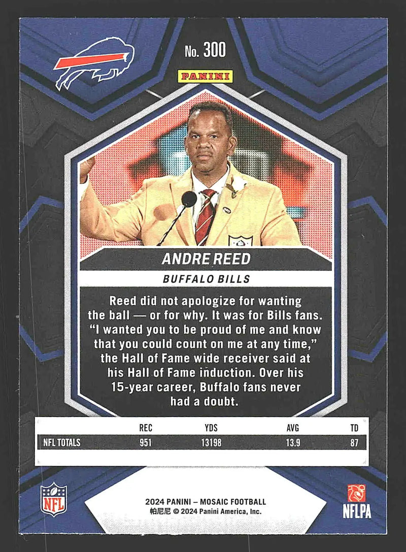 2024 Panini Mosaic #300 Andre Reed - Football Card Single