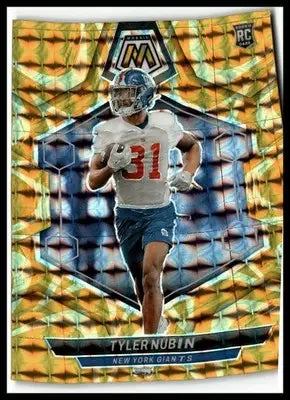 2024 Panini Mosaic #346 Tyler Nubin Mosaic Reactive Yellow - Football Card Single