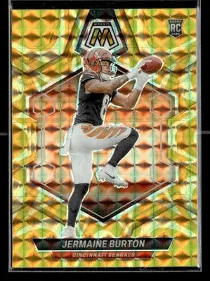 2024 Panini Mosaic #366 Jermaine Burton Mosaic Reactive Yellow - Football Card Single