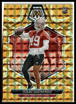 2024 Panini Mosaic #388 Isaac Guerendo Mosaic Reactive Yellow - Football Card Single