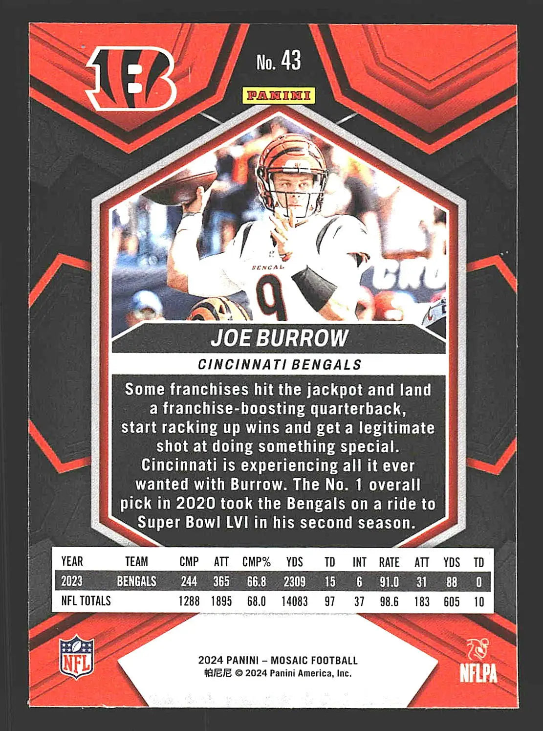 2024 Panini Mosaic #43 Joe Burrow