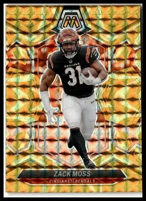 2024 Panini Mosaic #44 Zack Moss Mosaic Reactive Yellow - Football Card Single