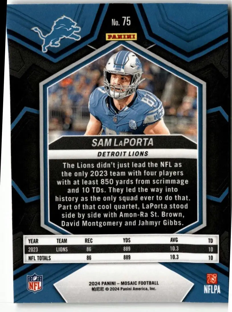 2024 Panini Mosaic #75 Sam LaPorta - Football Card Single