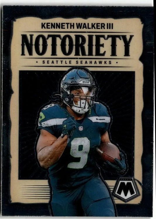 2024 Panini Mosaic #8 Kenneth Walker III Notoriety - Football Card Single