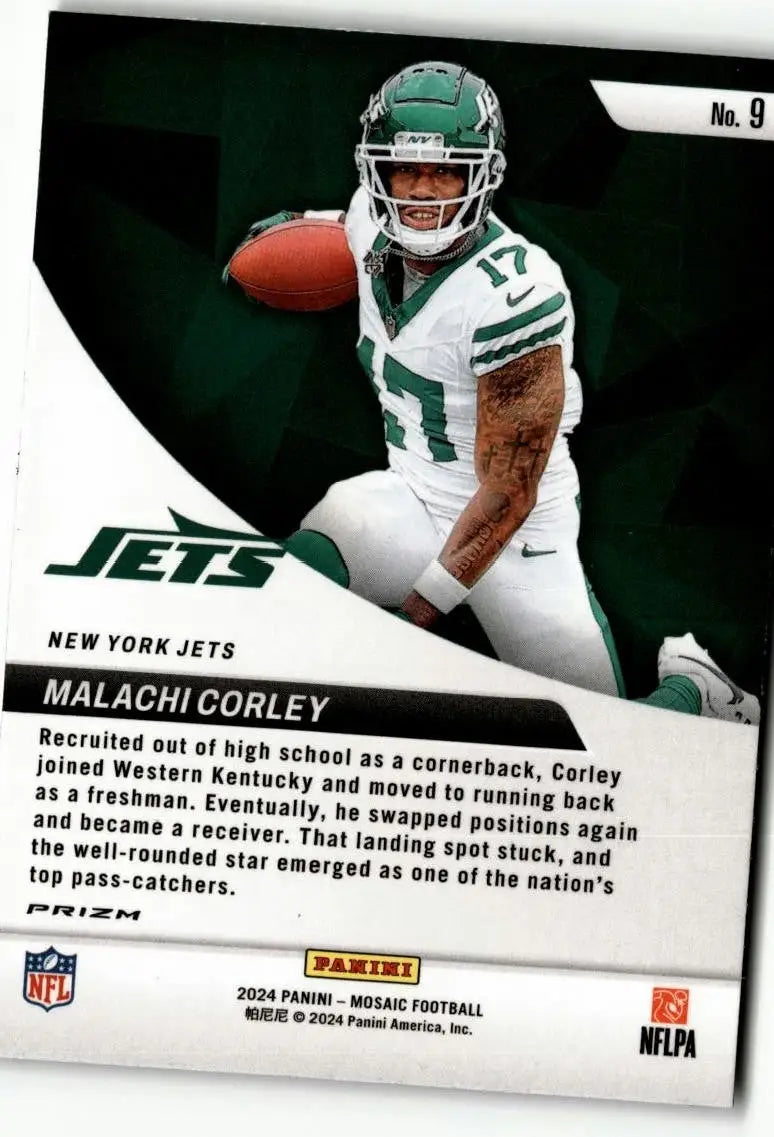 2024 Panini Mosaic #9 Malachi Corley Elevate Mosaic - Football Card Single