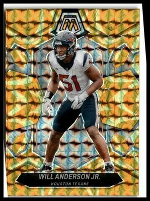 2024 Panini Mosaic #90 Will Anderson Jr. Mosaic Reactive Yellow - Football Card Single