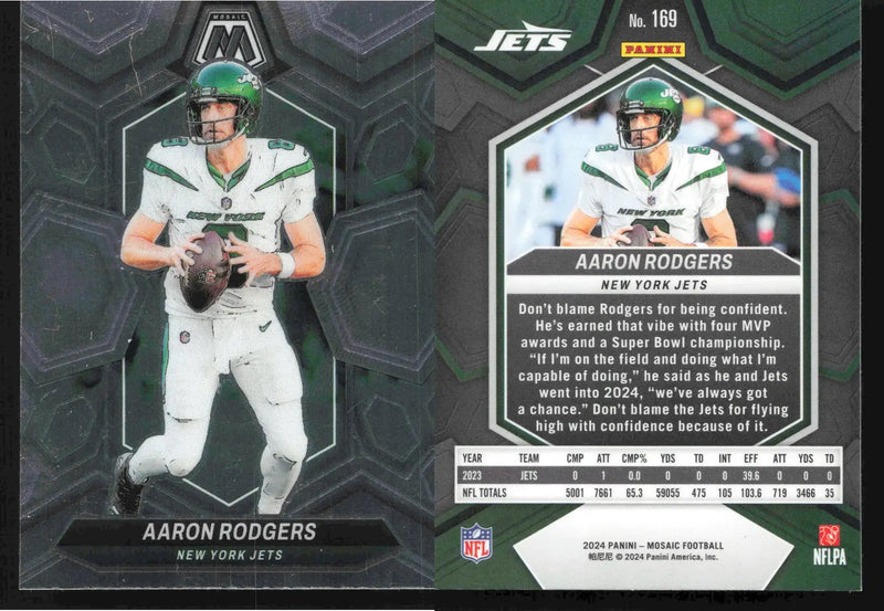2024 Panini Mosaic AARON RODGERS #169 New York Jets - Football Card Single