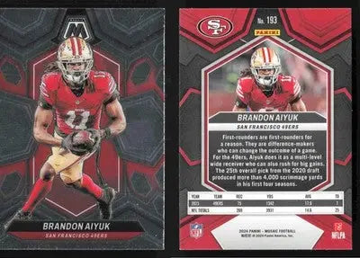 2024 Panini Mosaic BRANDON AIYUK #193 San Francisco 49ers - Football Card Single