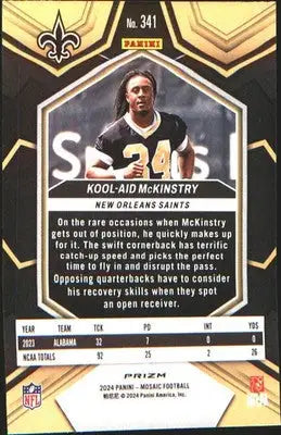 2024 Panini Mosaic Mosaic Camo Pink #341 Kool-Aid McKinstry - Football Card Single